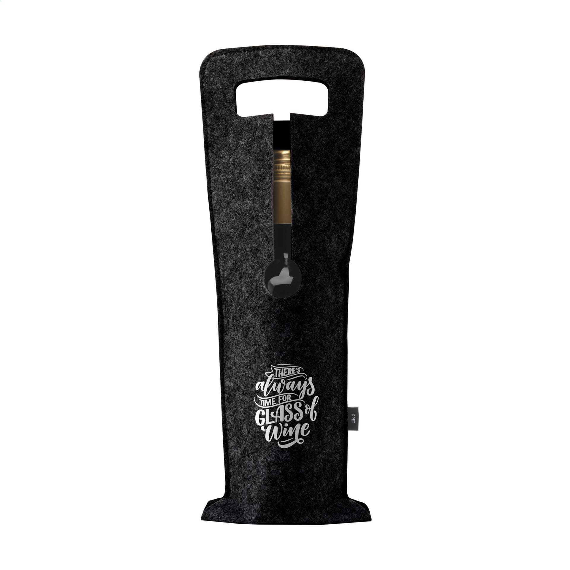 Wine Bag-to-Give GRS RPET sac à vin, coloris Noir
