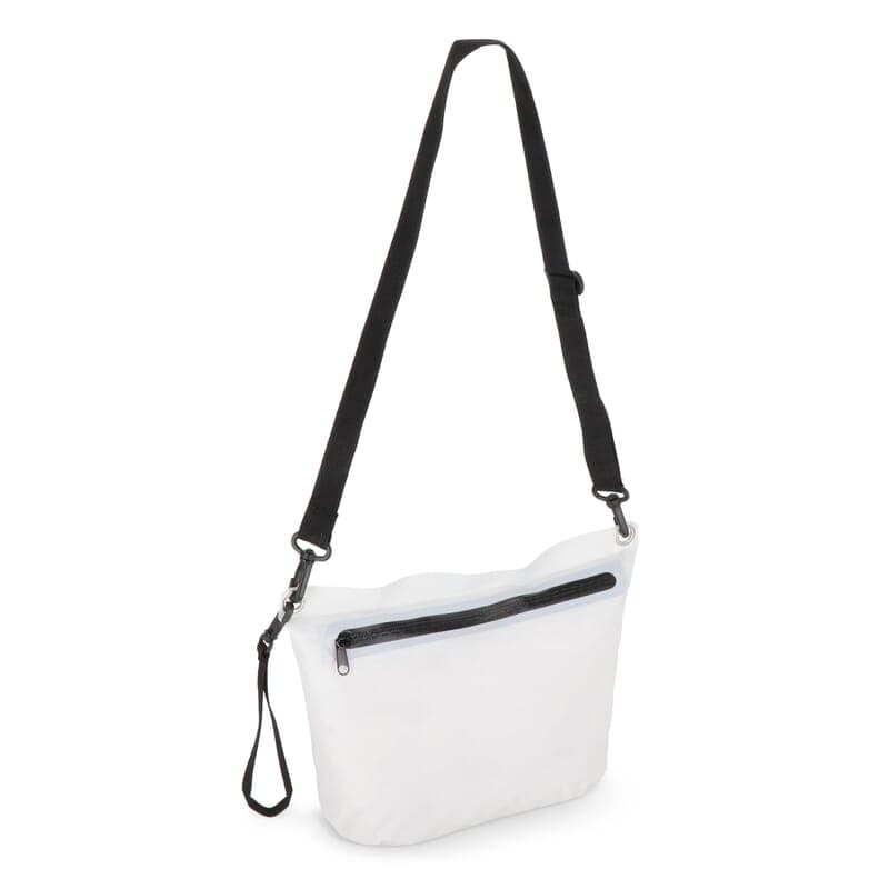 Sac bandoulière ripstop 33 × 13 × 23 cm personnalisé : Blanc