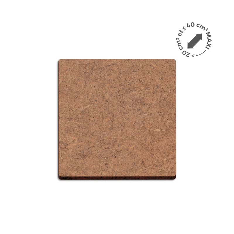 Magnet sur-mesure mdf ep 3 mm avec aimant néodyme au dos (40cm2maxi) : Standard