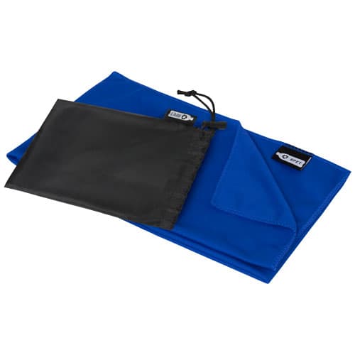 Serviette rafraîchissante 80 x 30 cm personnalisée, coloris Bleu royal