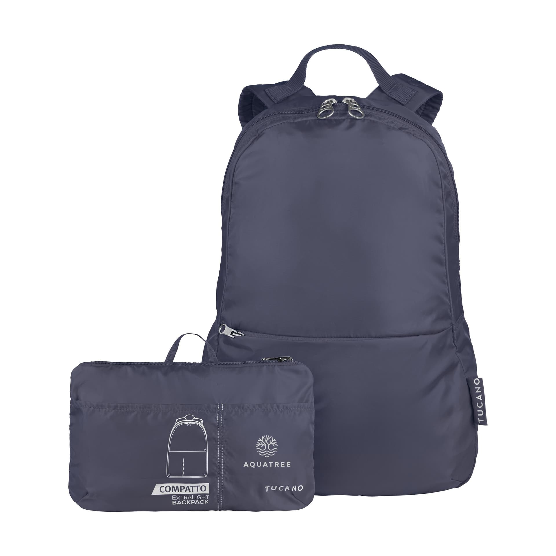 Tucano Compatto Backpack sac à dos pliable, coloris Bleu foncé