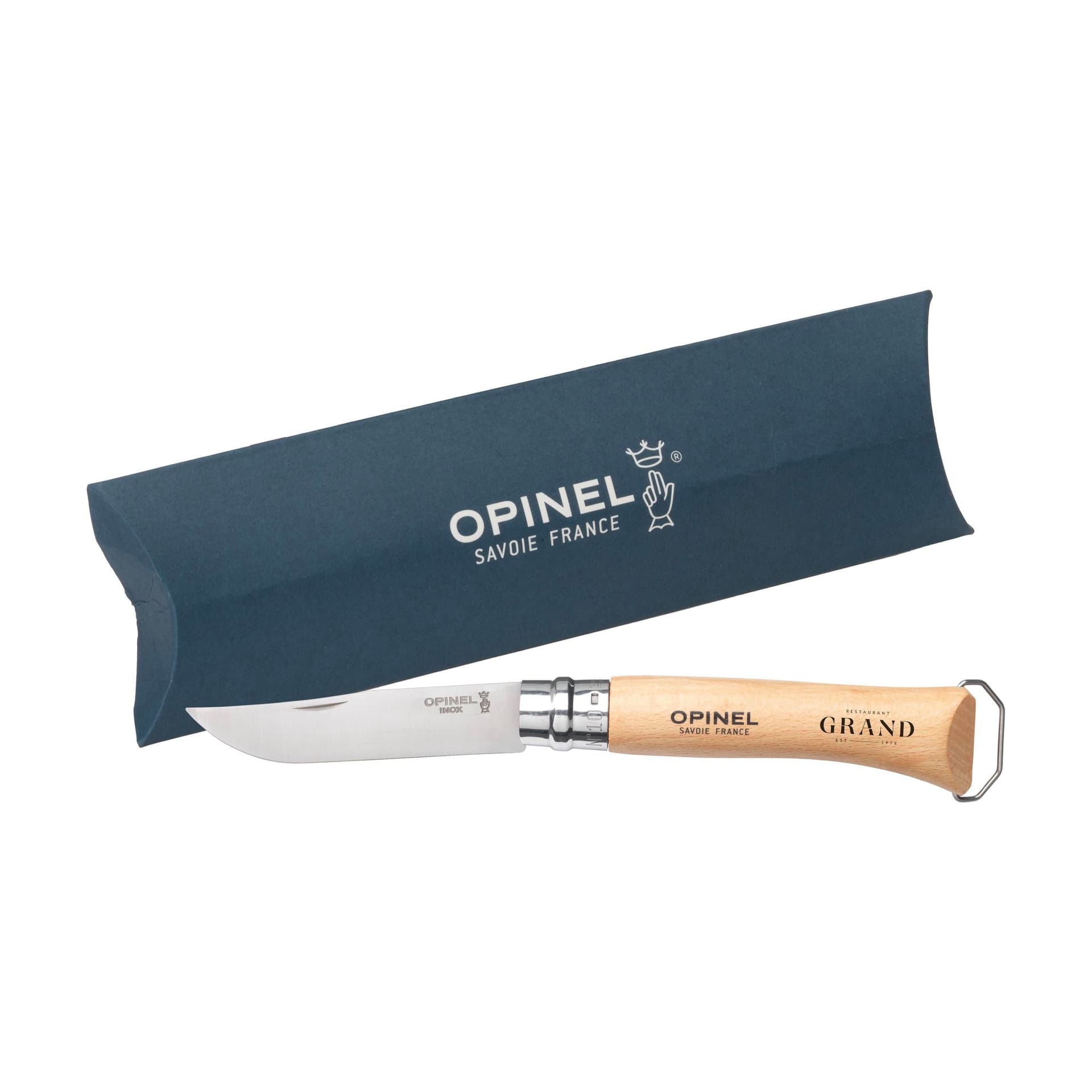 Opinel No 10 Tire-Bouchon Décapsuleur en fourreau, coloris Brun