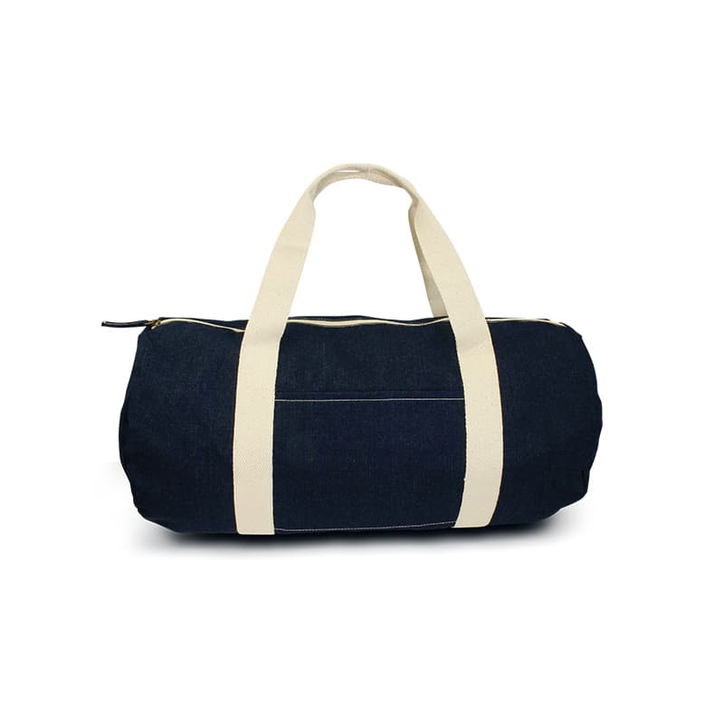 Sac polochon en jean, coloris Bleu