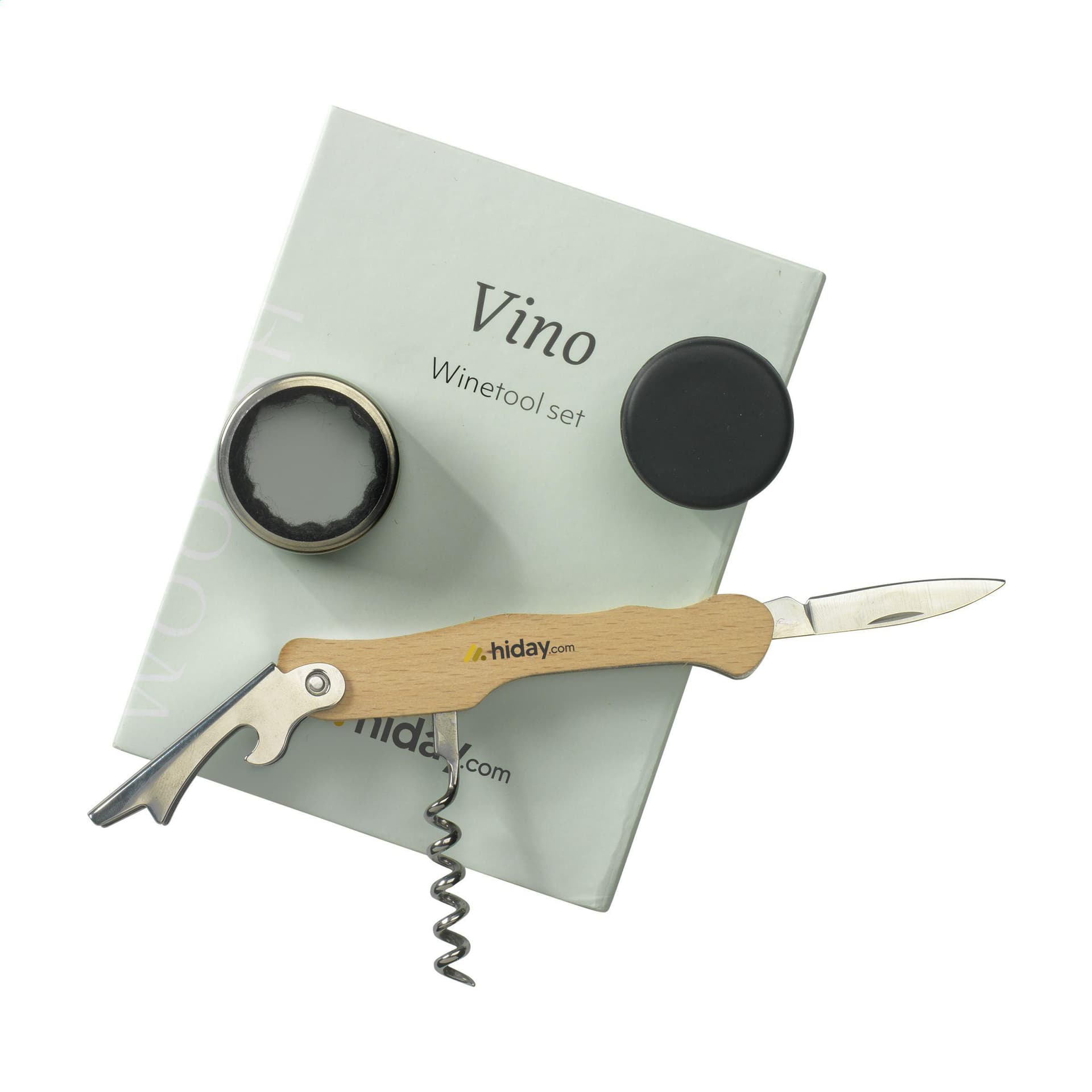 Wooosh Vino Winetool Set, coloris Brun bois