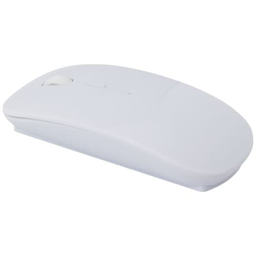 Souris sans fil Menlo en plastique recyclé certifié RCS : Blanc