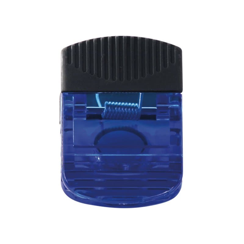 Pince a courrier avec aimant : Bleu translucide