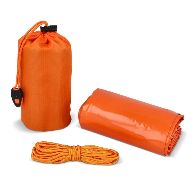 Tente d'urgence compacte pour la survie en plein air : Orange