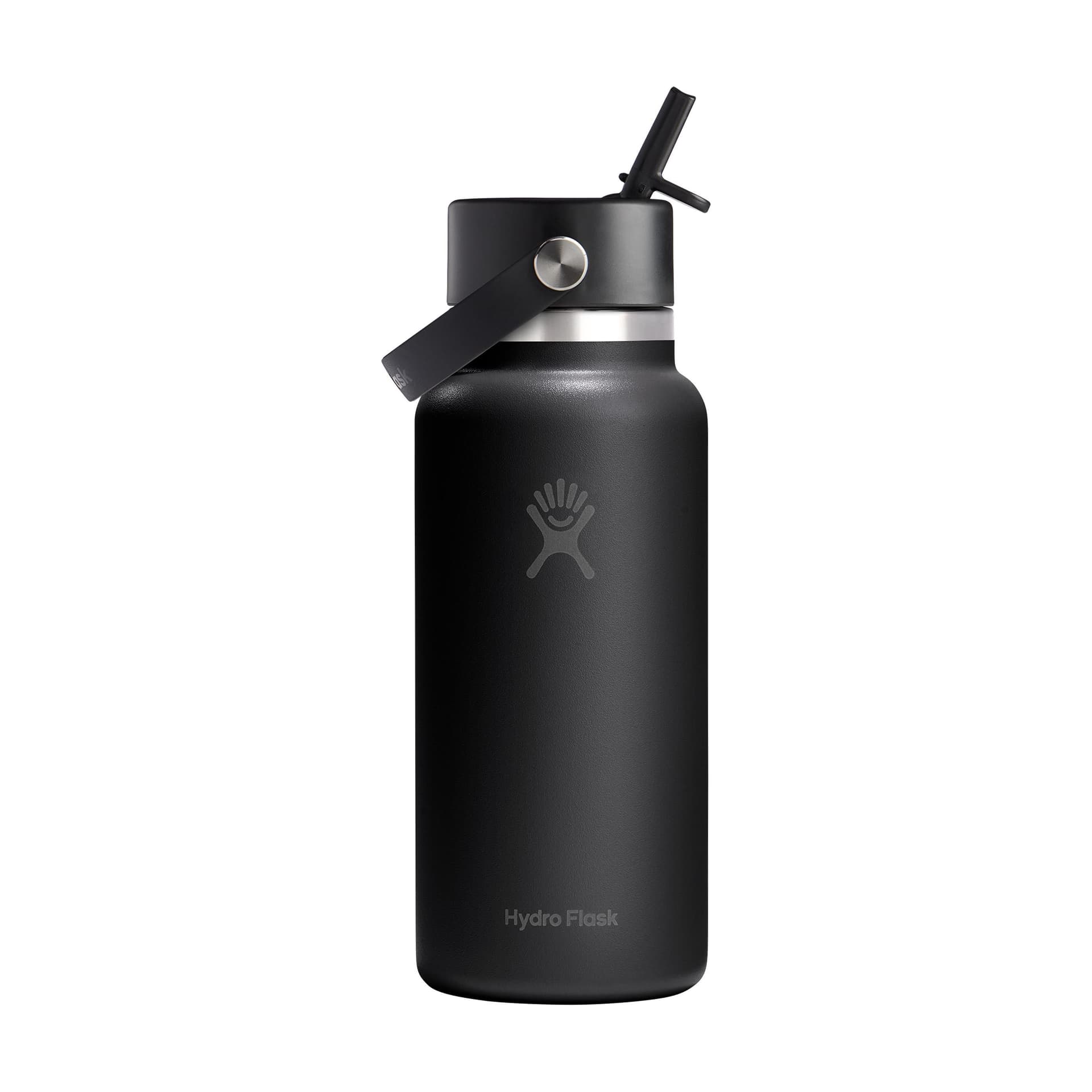 Hydro Flask Wide Mouth with Flex Straw Cap 946 ml bouteille d'eau : Noir