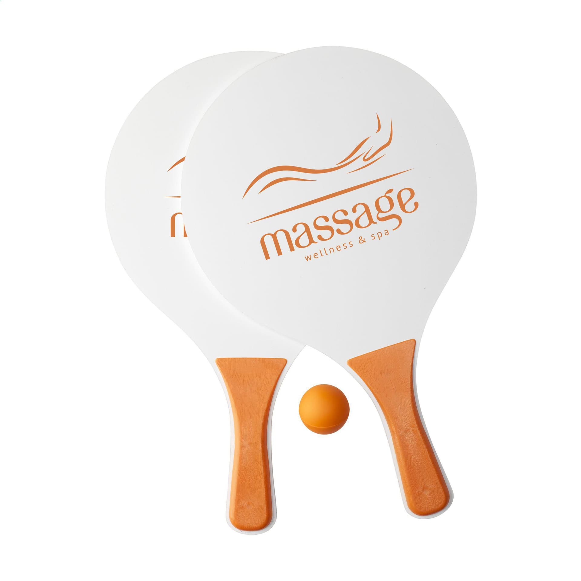 Jeu de raquettes de plage 37,8 cm personnalisé, coloris Orange