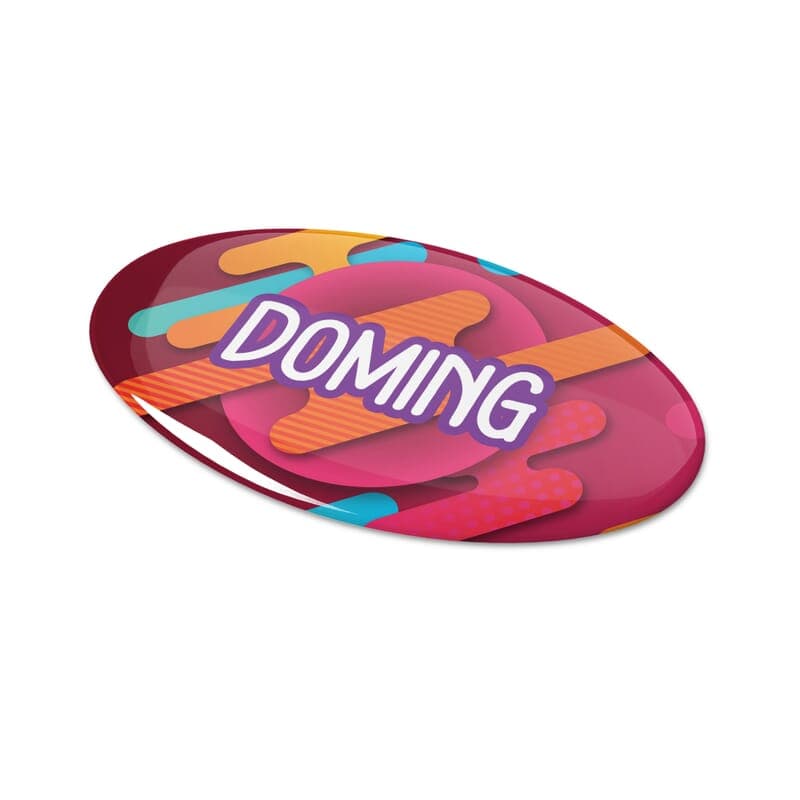 Doming Ovale 60x35 mm : Blanc
