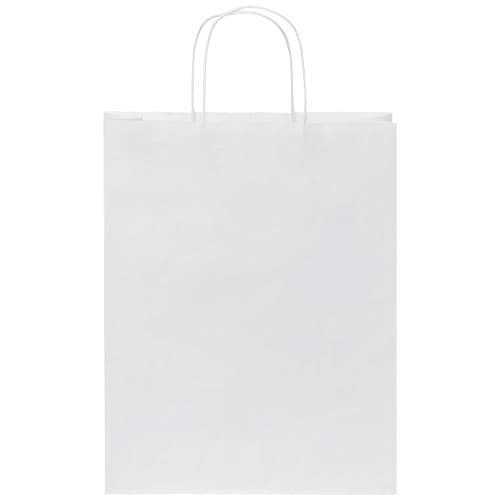 Sac kraft 25 x 11 x 32 cm personnalisé, avec un logo posé sur sa zone de marquage