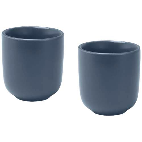 Tasses à expresso Male en céramique de 90 ml - set de 2 en finition mate, coloris Bleu hale