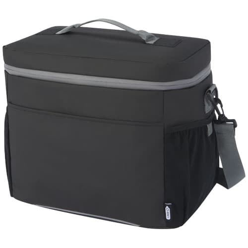 Sac isotherme Aqua de 22 L recyclé certifié GRS résistant à l'eau pour 20 canettes, coloris Noir