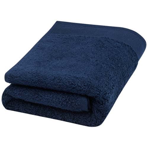 Serviette en coton 550 g/m² 50x100 cm Nora, coloris Marine