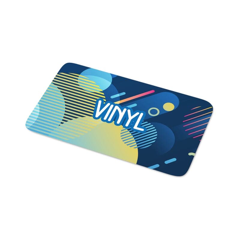 Vinyl Sticker Rectangle 60x25mm : Blanc