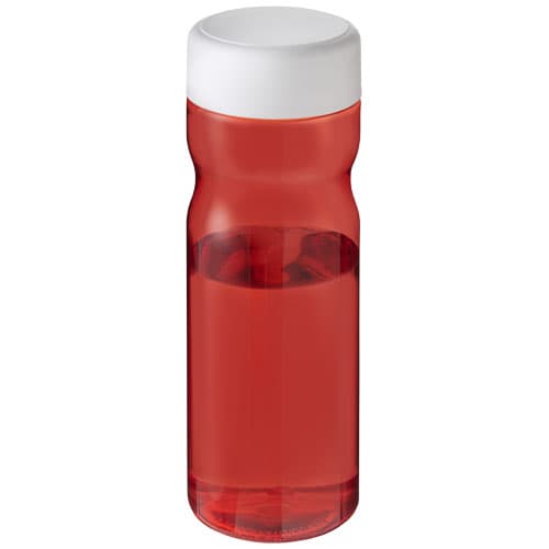 Bouteille H2O Active® Eco Base 650ml avec couvercle vissé, coloris Rouge / Blanc