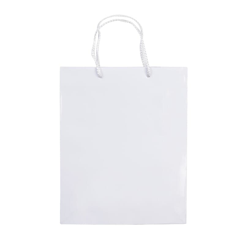 Sac papier 24x10x30 cm personnalisé, avec un logo posé sur sa zone de marquage