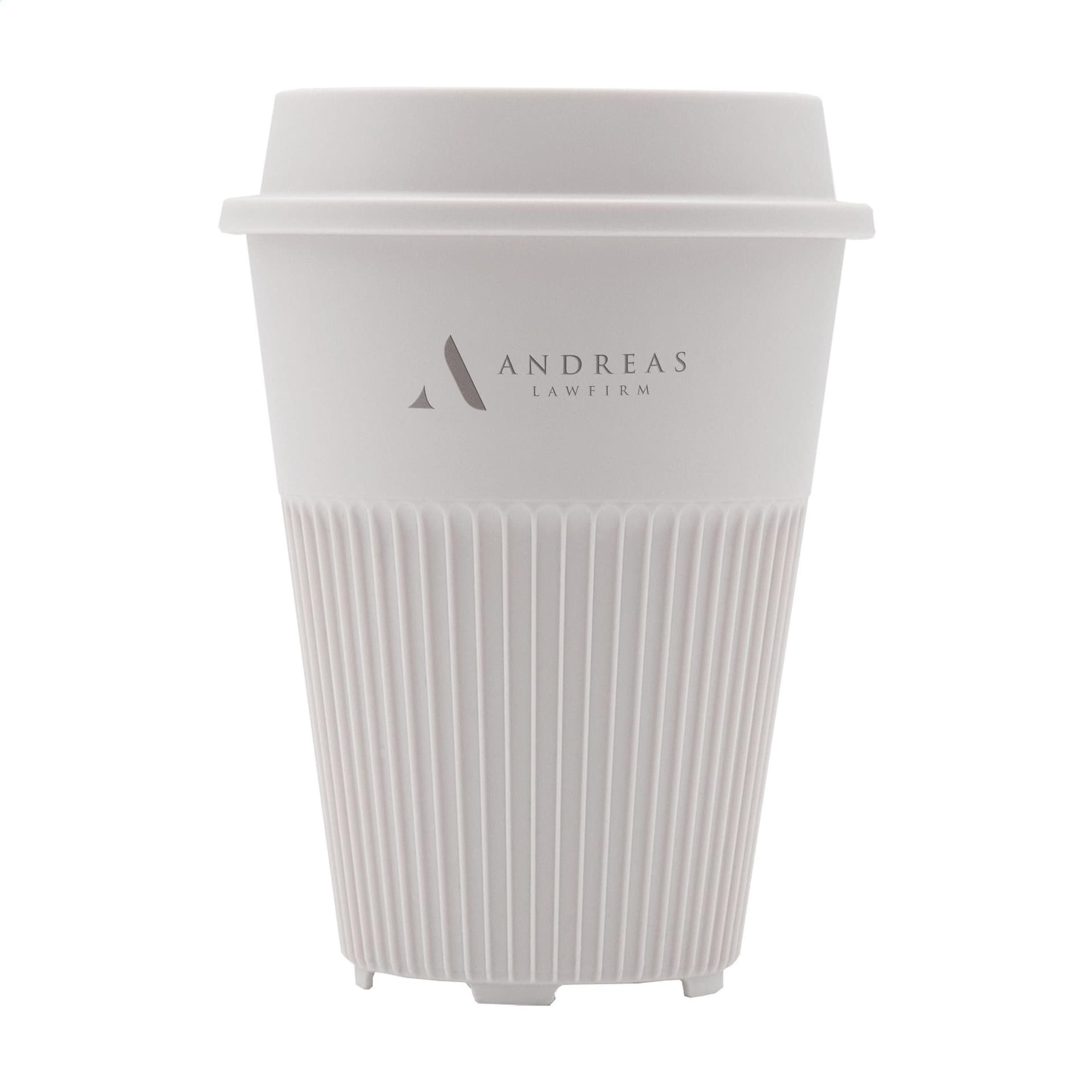 Gobelet à café réutilisable 340 ml personnalisé : Blanc