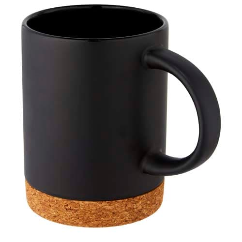 Tasse Neiva de 425 ml en céramique avec base en liège, coloris Noir