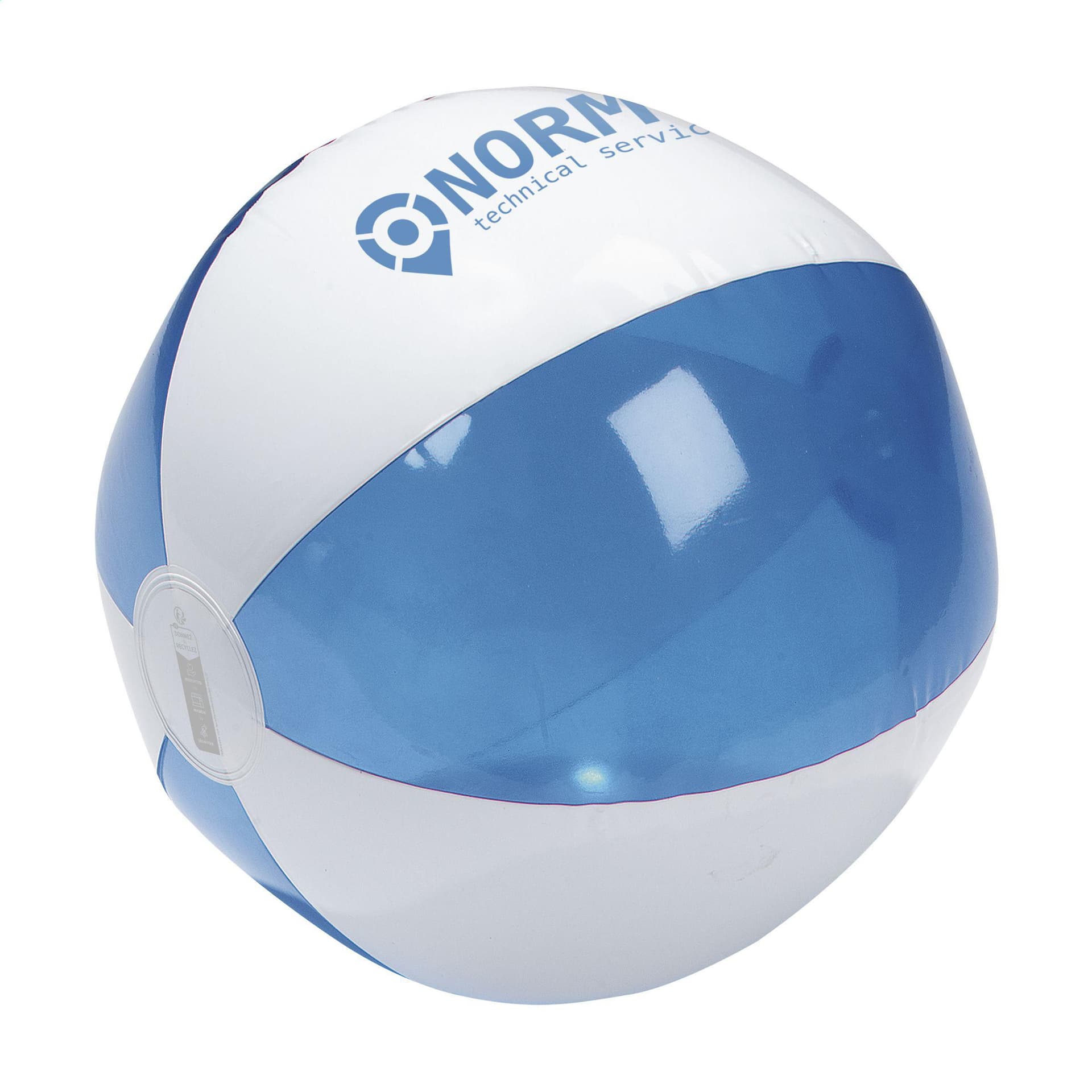 BeachBall Ø 24 cm : Blanc/bleu