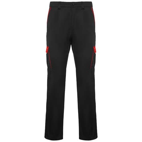Pantalon de travail Trooper de 250 g/m2 : Noir / Rouge