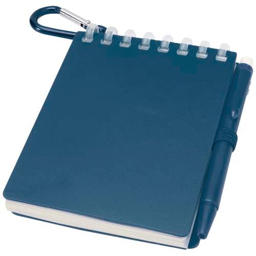 Mini carnet et stylo personnalisés 11x7,2 cm, coloris Bleu océan