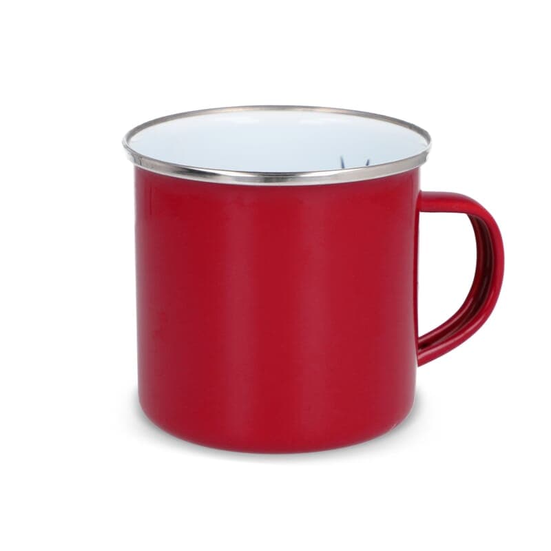 Tasse en émail 350ml, coloris Rouge