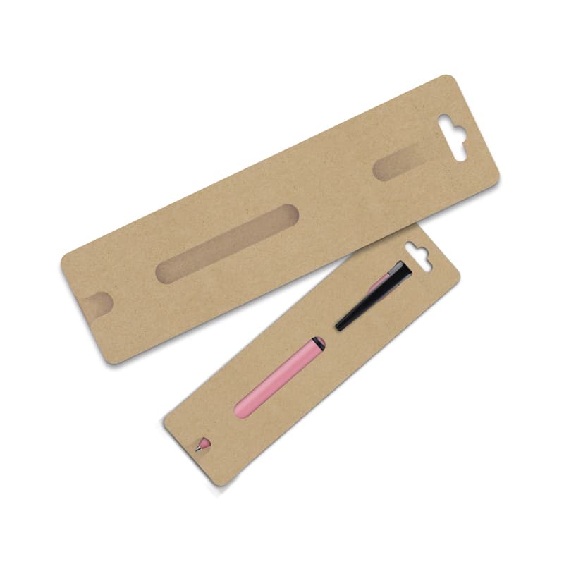 Etui carton kraft de presentation pour 1 stylo, coloris Standard