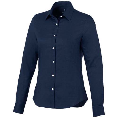 Chemise oxford manches longues femme de 142 g/m² Vaillant, coloris Marine