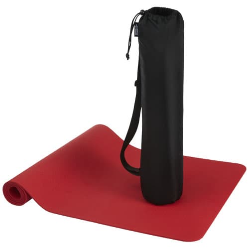 Tapis de yoga 173 x 61 cm personnalisé, coloris Rouge