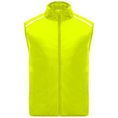 Bodywarmer de course Jannu léger unisexe : Jaune fluo