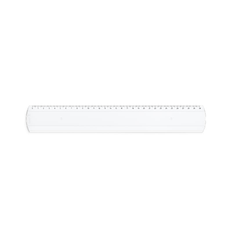 Regle plastique (PMMA) transparente 30 cm ep. 3 mm : Transparent