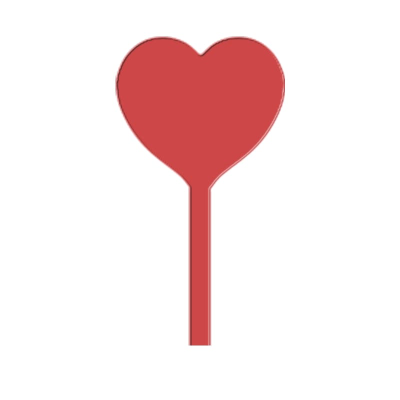 Agitateur melangeur a cocktail coeur spatule 190 mm, coloris Rouge transparent