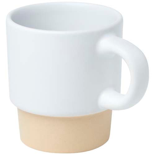 Tasse à espresso empilable Olympia de 130 ml avec fond en argile : Blanc