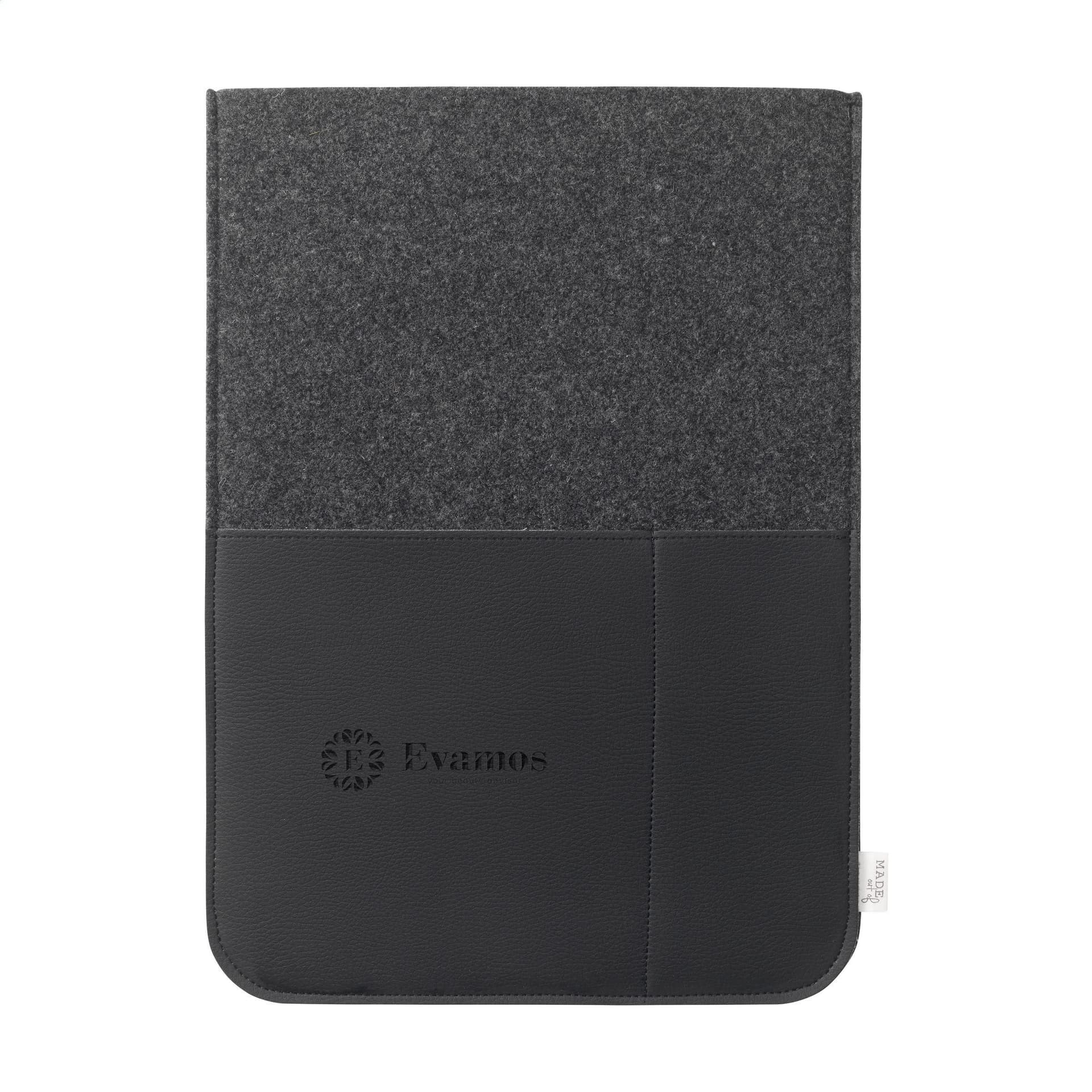 Recyc Felt&Apple Imitation Leather LaptopSleeve 16p, coloris Noir
