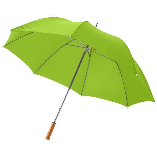 Parapluie golf poignée bois Ø 130 cm personnalisé, coloris Citron vert