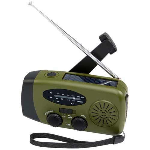 Radio d'urgence en plastique recyclé RCS Avior, coloris Vert militaire