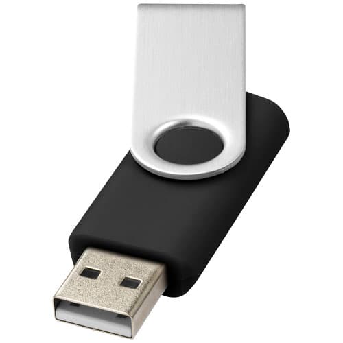 Clé USB 2 Go Rotate-basic : Noir / Argent