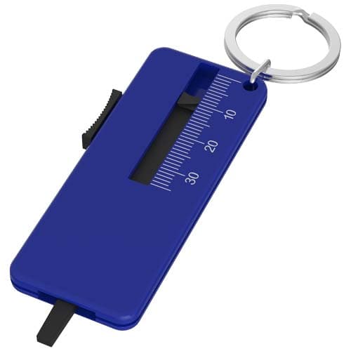 Porte-clés vérificateur de pneu 7,5 cm personnalisé, coloris Bleu