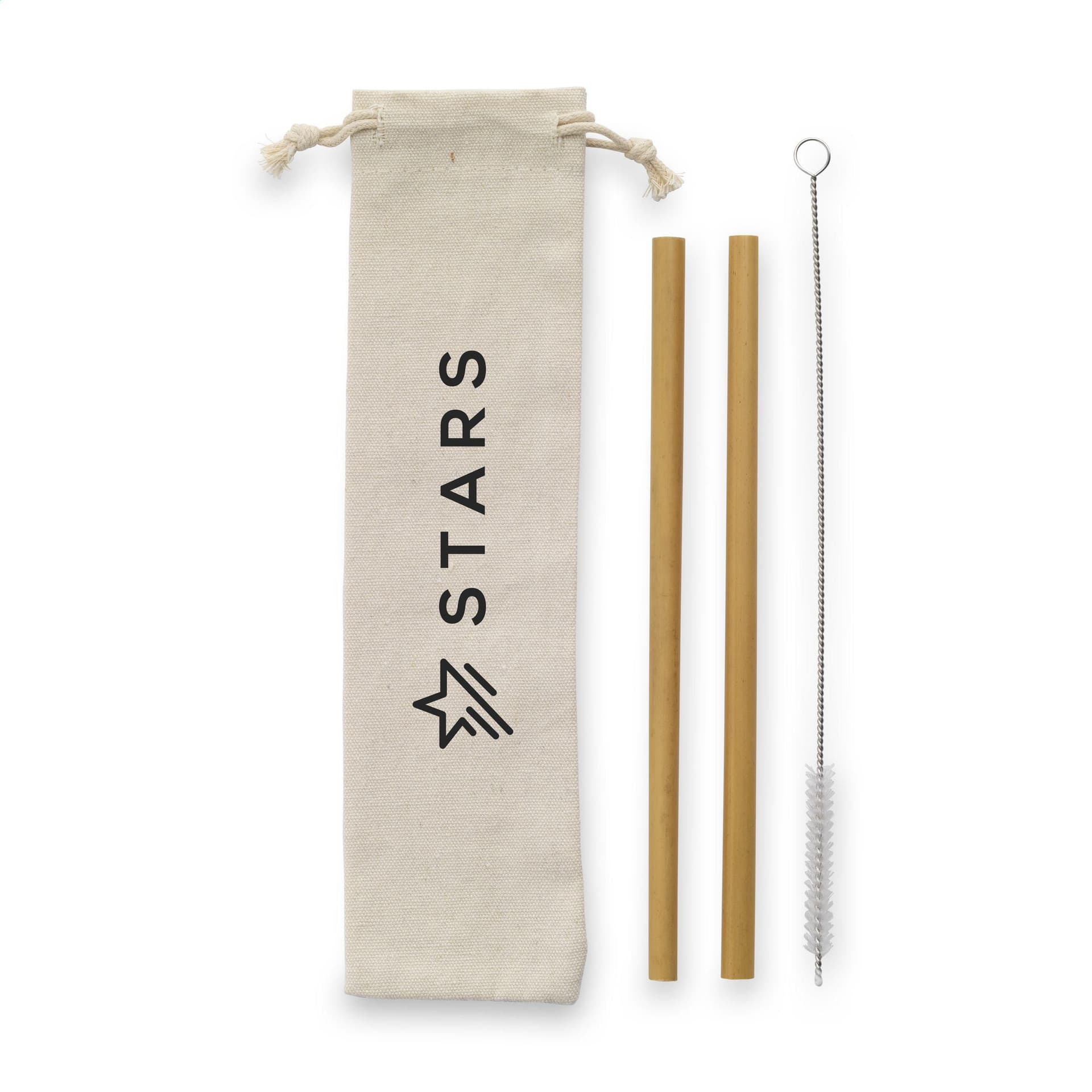 Bamboe Straw Set pailles en bambou, coloris Bambou