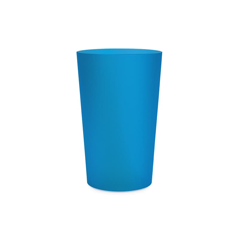 Gobelet plastique reutilisable 39 cl ras bord, coloris Bleu translucide