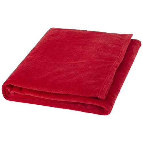 Plaid Bay en polaire corail ultra douce, coloris Rouge