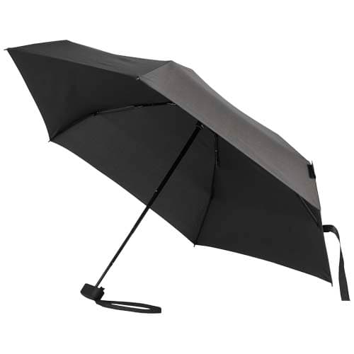 Parapluie pliable compact Jill 19 pouces à 5 baleines en RPET, coloris Noir