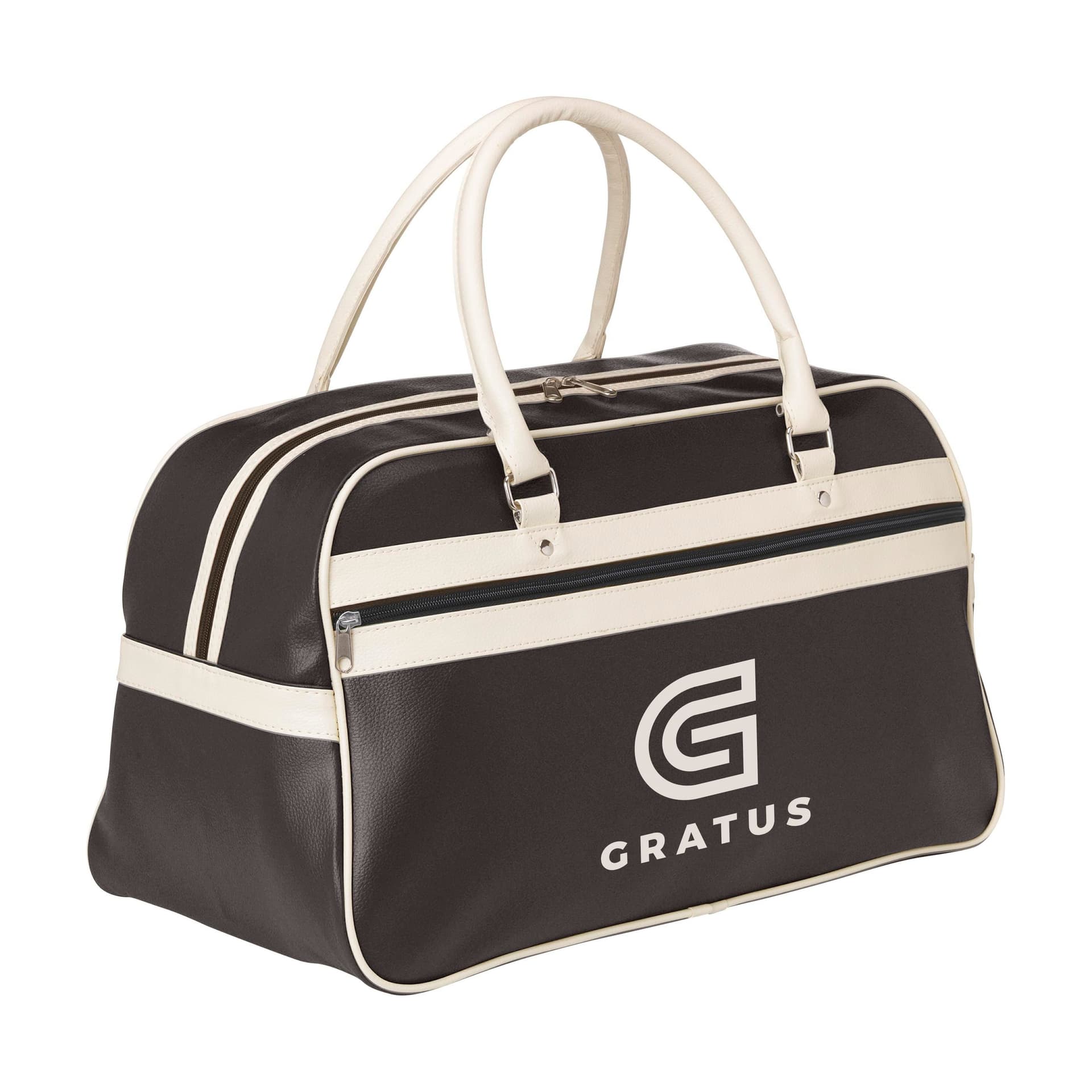 Sac de sport 21,5 l personnalisé : Brun/beige
