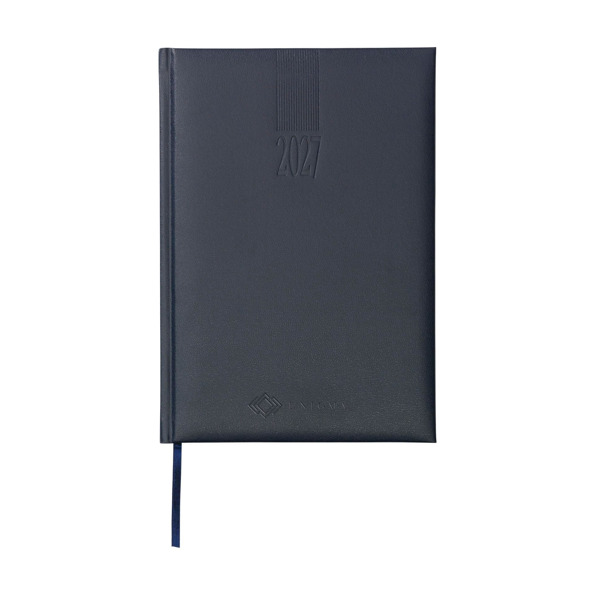 Agenda de bureau 17,5 x 24,5 cm personnalisé, coloris Bleu