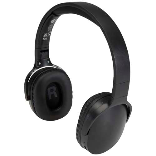 Casque sans fil Bluetooth® Ancha en plastique recyclé : Noir