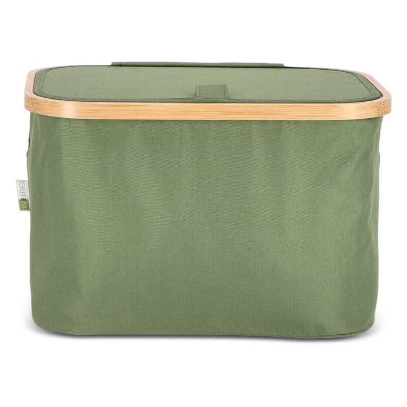 Panier pliant InSideOut avec couvercle Sogne 38 x 26 x 25cm rPET : Vert olive