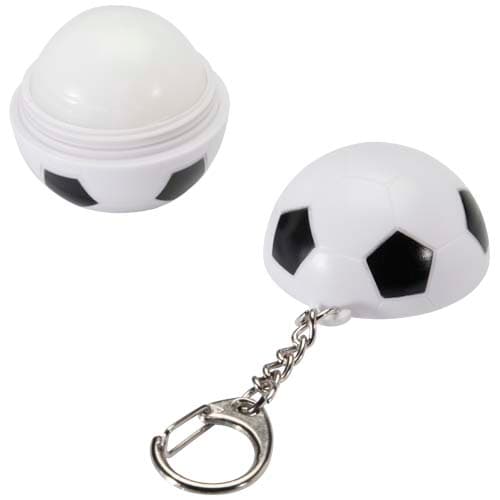 Baume à lèvres vanille en forme de ballon de football Rami avec FPS 15 et porte-clés, coloris Noir