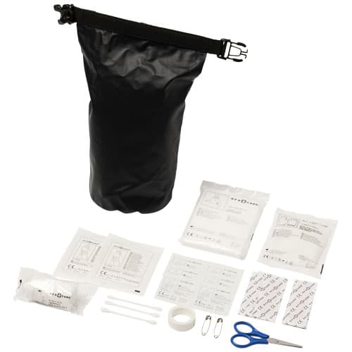 Sac imperméable premiers soins 30 pièces personnalisé : Noir