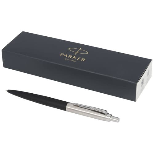 Stylo bille mat Jotter XL Parker avec finitions chrome (encre bleue) : Noir